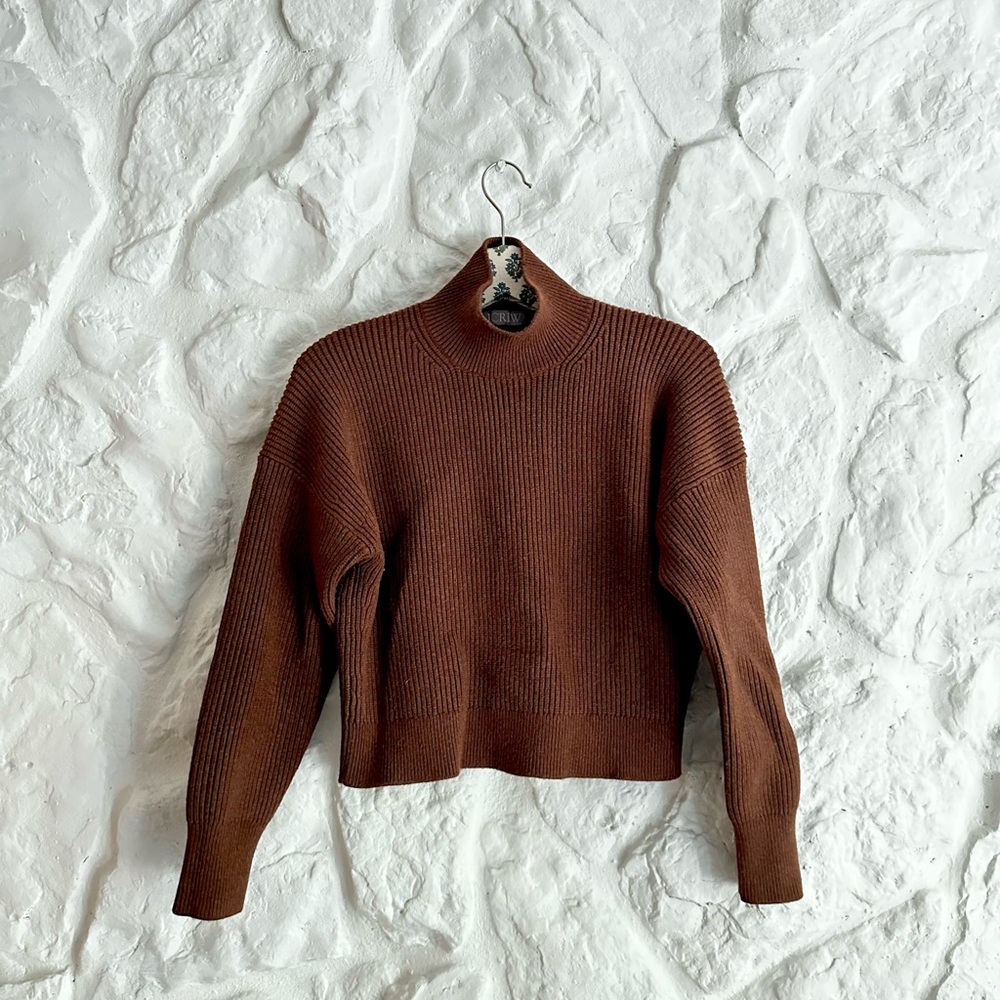 Jcrew Knit Cropped Women's Brown Sweater